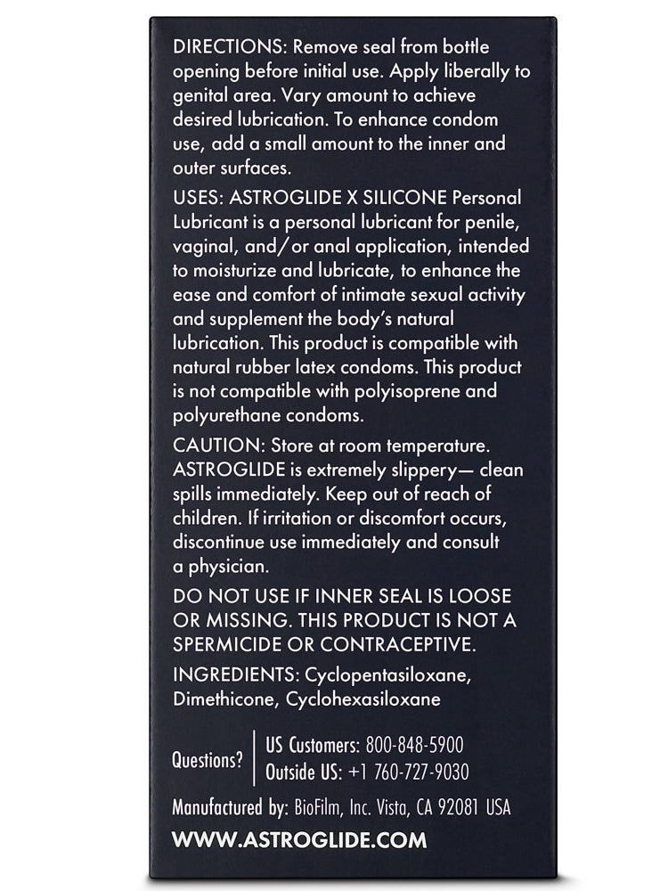 ASTROGLIDE X SILICONE | PREMIUM LUBE 73.9ML